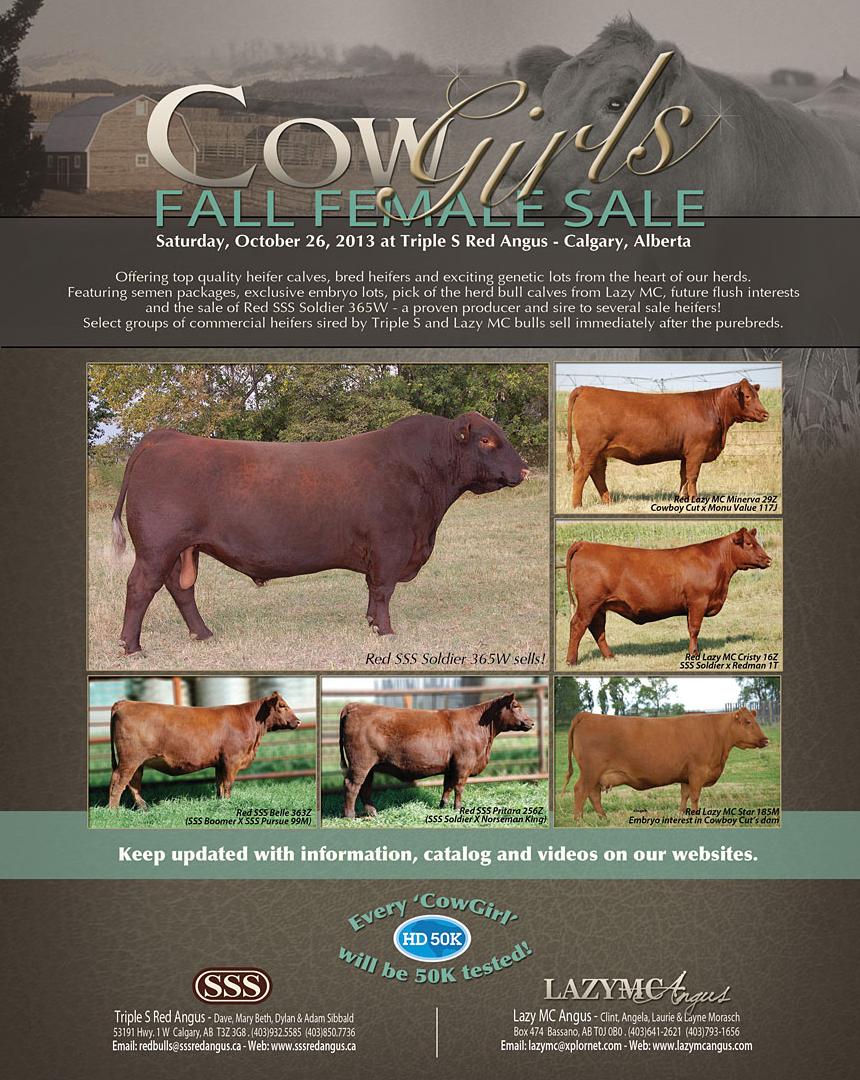 Cowgirls Fall Female Sale